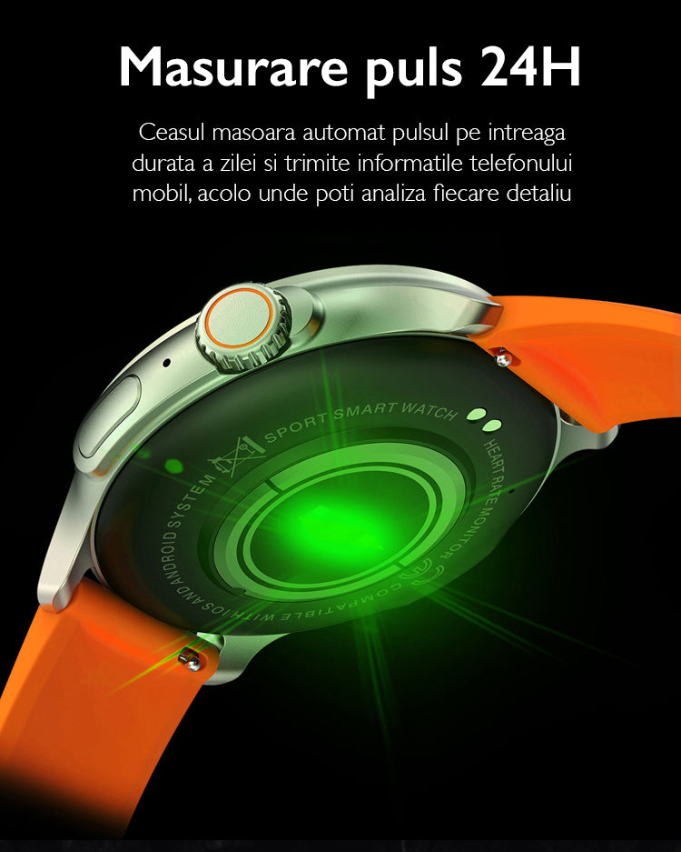 Ceas Smartwatch Femei TechONE K58 Ultra, Auriu Ceas Smartwatch Femei TechONE K58 Ultra, Auriu